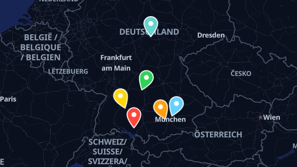 Map of company locations