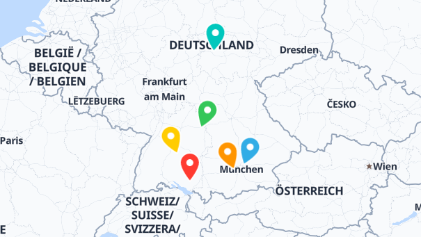 Map of company locations