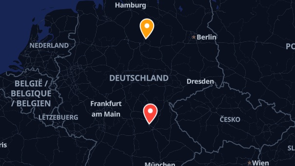 Map of company locations