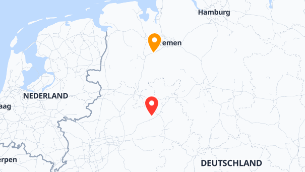 Map of company locations