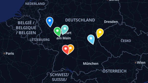 Map of company locations