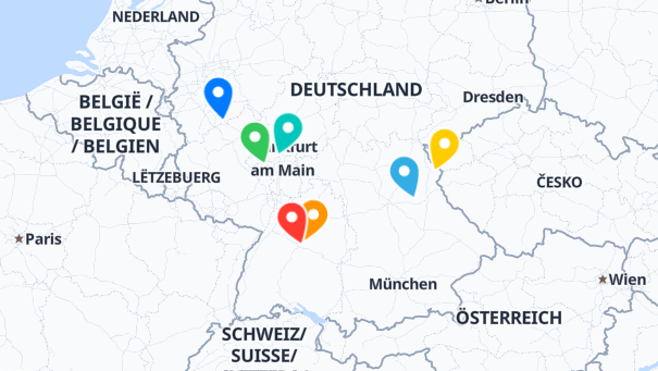 Map of company locations