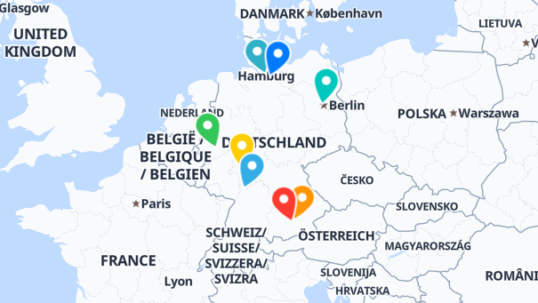 Map of company locations