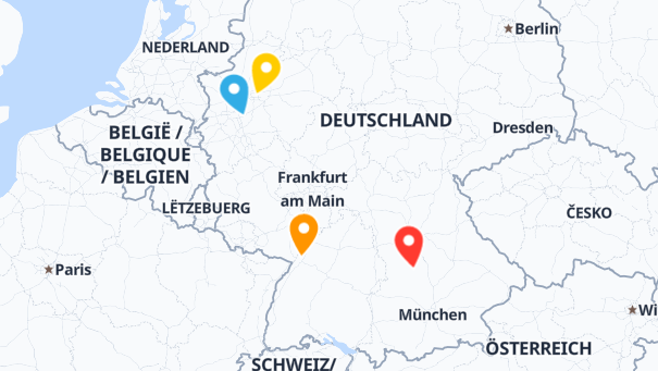 Map of company locations