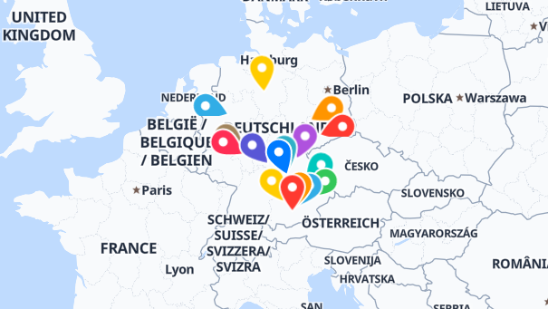Map of company locations