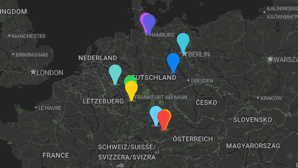 Map of company locations