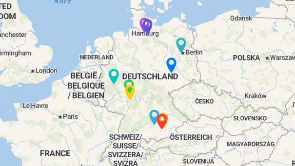 Map of company locations