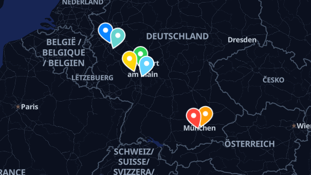 Map of company locations
