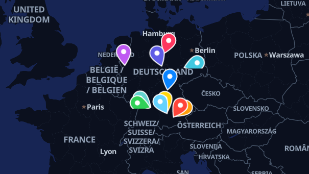 Map of company locations