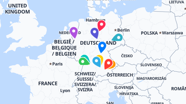 Map of company locations