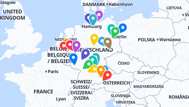 Map of company locations