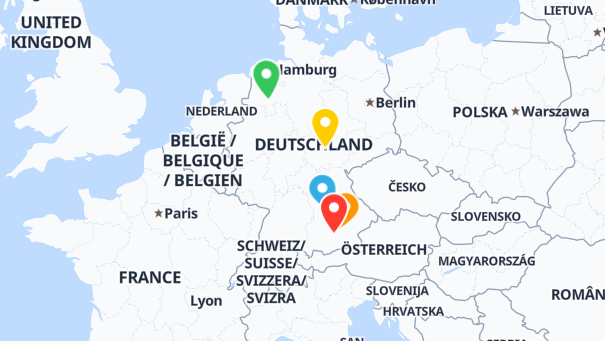 Map of company locations