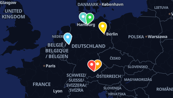 Map of company locations