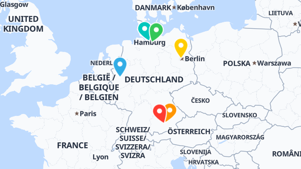 Map of company locations