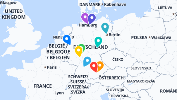 Map of company locations