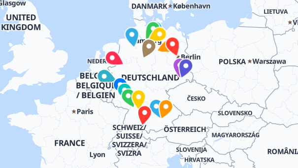 Map of company locations
