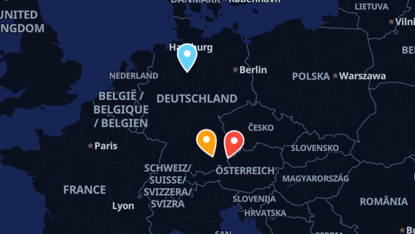 Map of company locations
