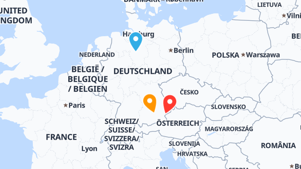 Map of company locations