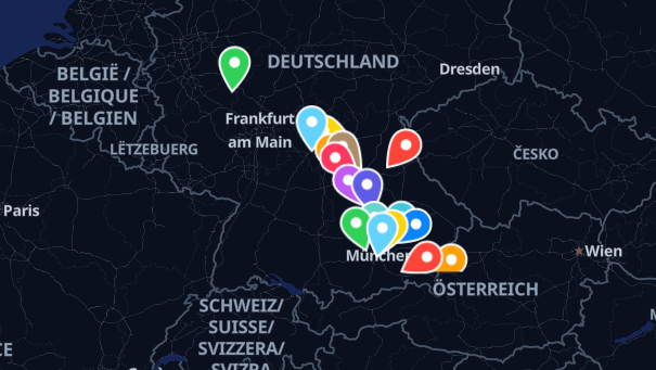 Map of company locations