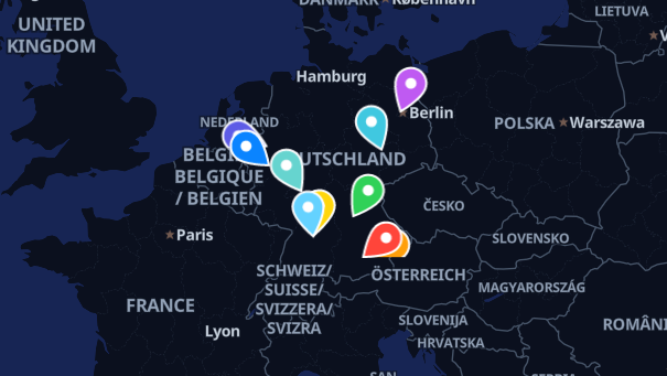 Map of company locations