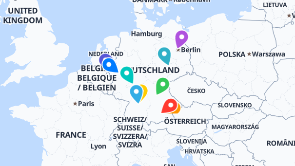 Map of company locations