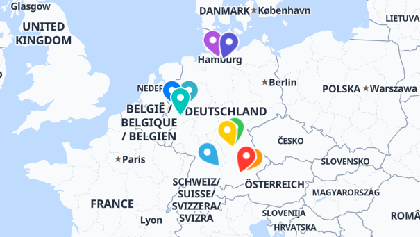 Map of company locations