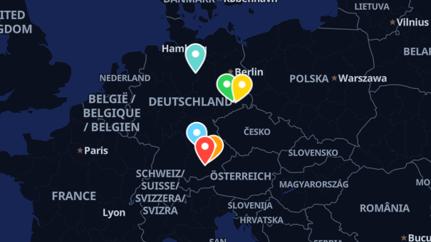 Map of company locations