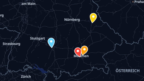 Map of company locations