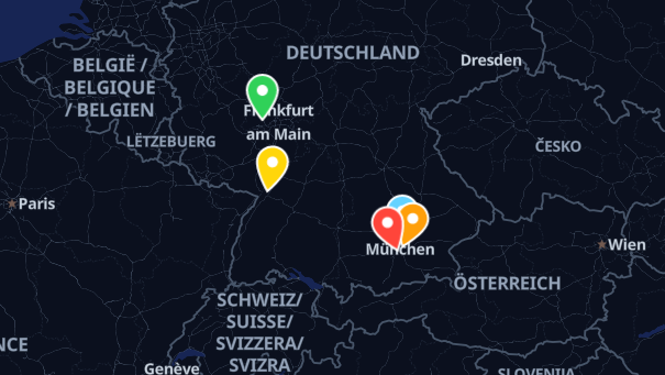 Map of company locations