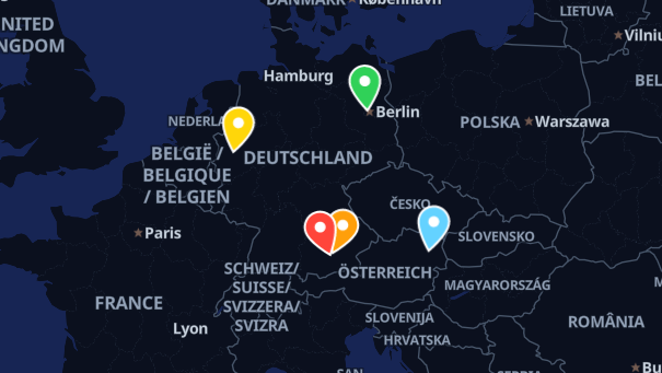 Map of company locations