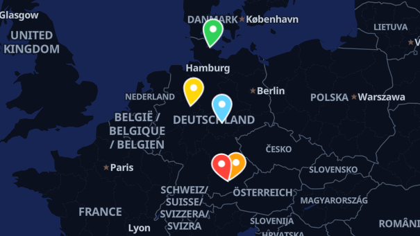 Map of company locations