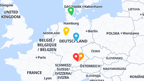 Map of company locations