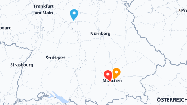 Map of company locations