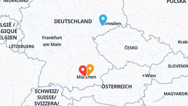 Map of company locations
