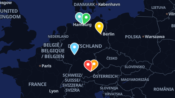 Map of company locations