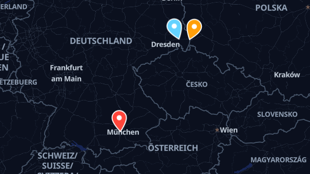 Map of company locations