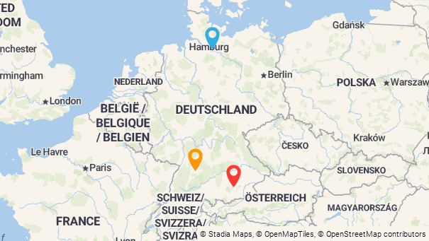 Map of company locations