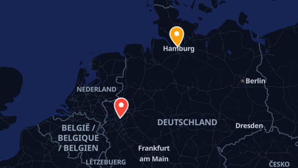 Map of company locations