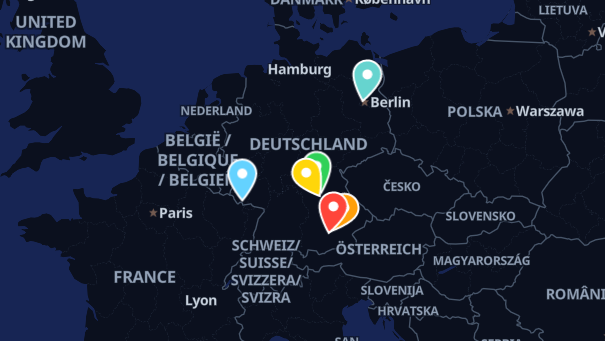 Map of company locations