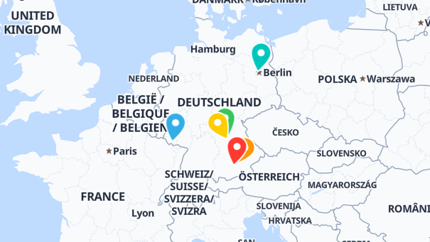 Map of company locations