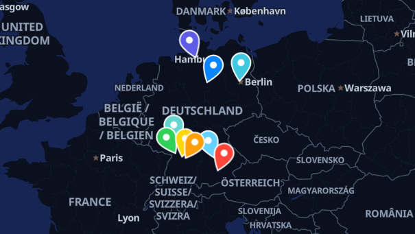 Map of company locations