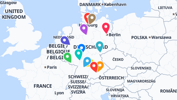 Map of company locations
