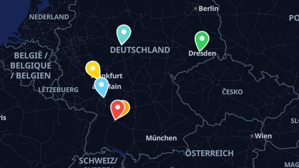 Map of company locations