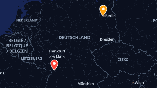 Map of company locations