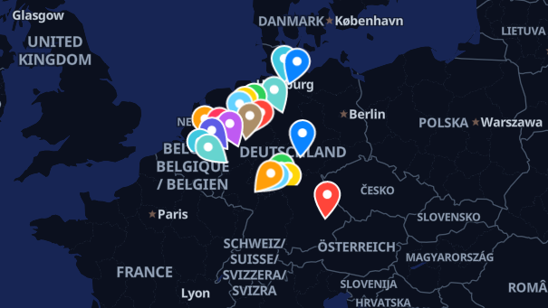 Map of company locations