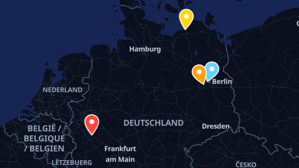 Map of company locations