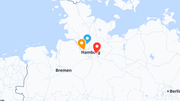 Map of company locations