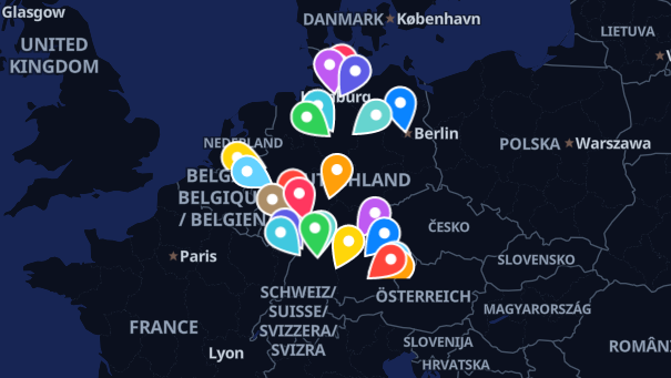 Map of company locations