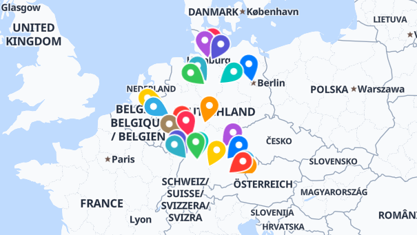 Map of company locations