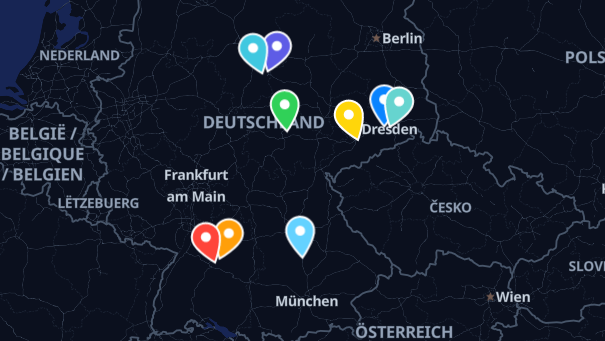 Map of company locations